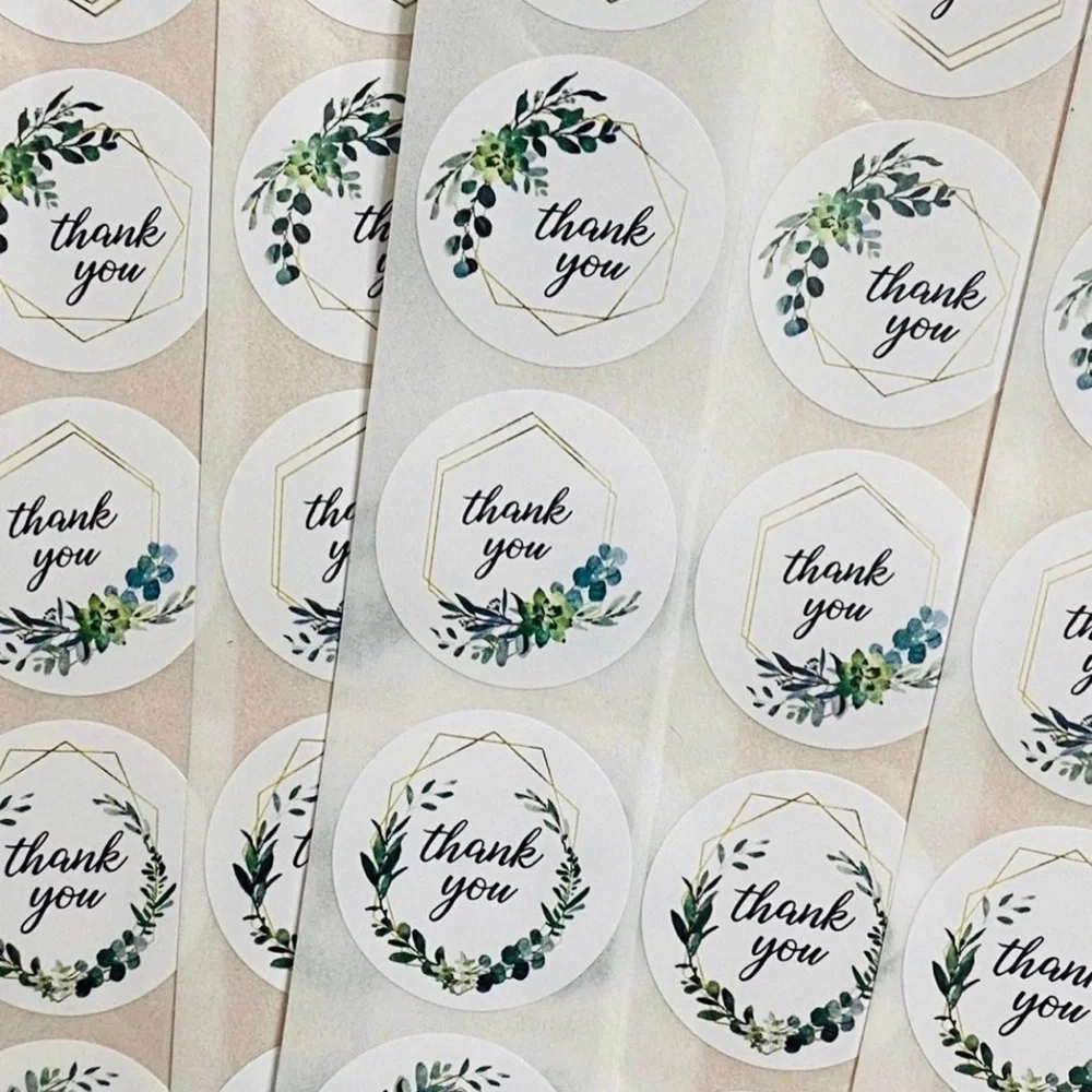 40 Small Thank You Stickers! (Quarter Size)